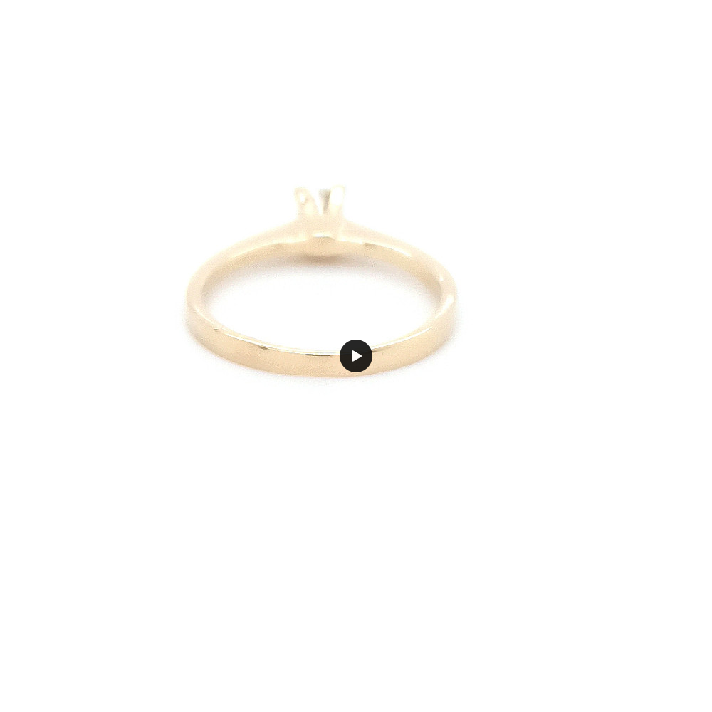 Годежен пръстен бяло или жълто злато 14к. с диамант 0.16 карата код:K452