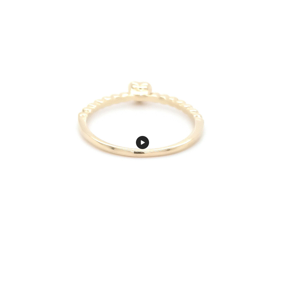 Годежен пръстен бяло или жълто злато 14к. с диамант 0,06 карата код:K477