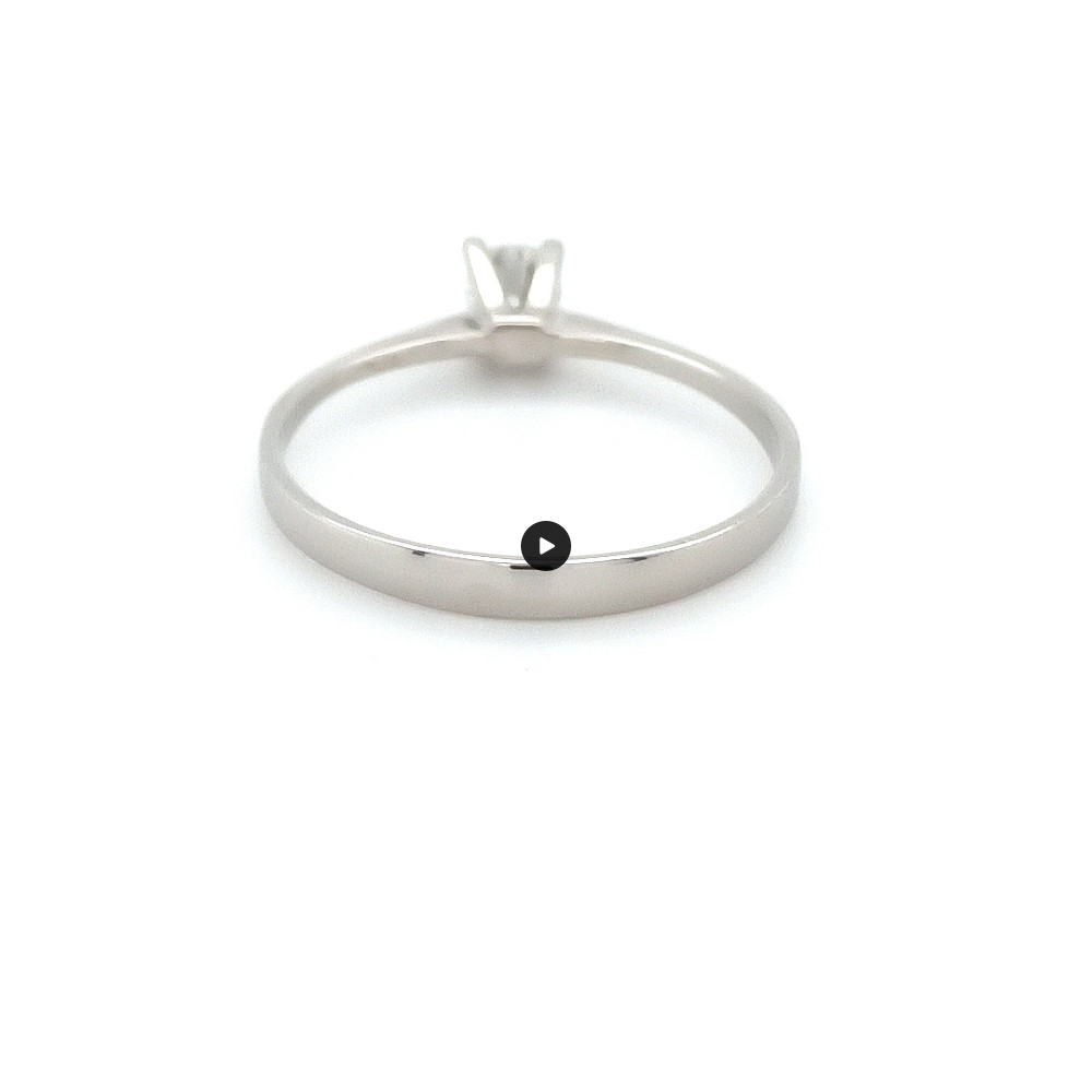 Класически годежен пръстен  14к. с диамант 0.20 карата код:K485