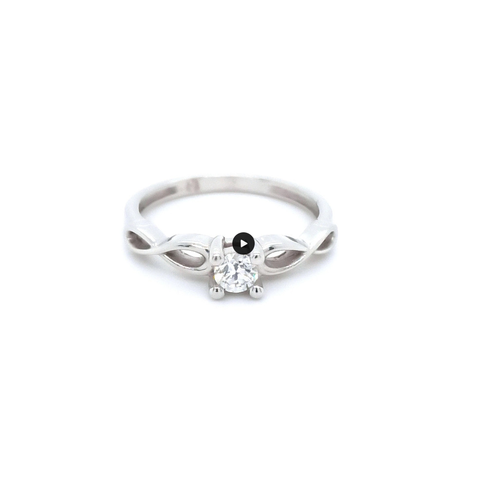 Годежен пръстен от бяло злато 14к с диамант 0.30ct – GIA сертификат – код K575