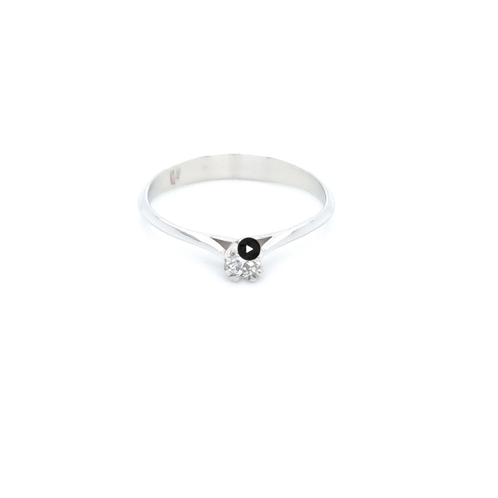 Годежен пръстен 14к. с диамант 0.13 карата код:578