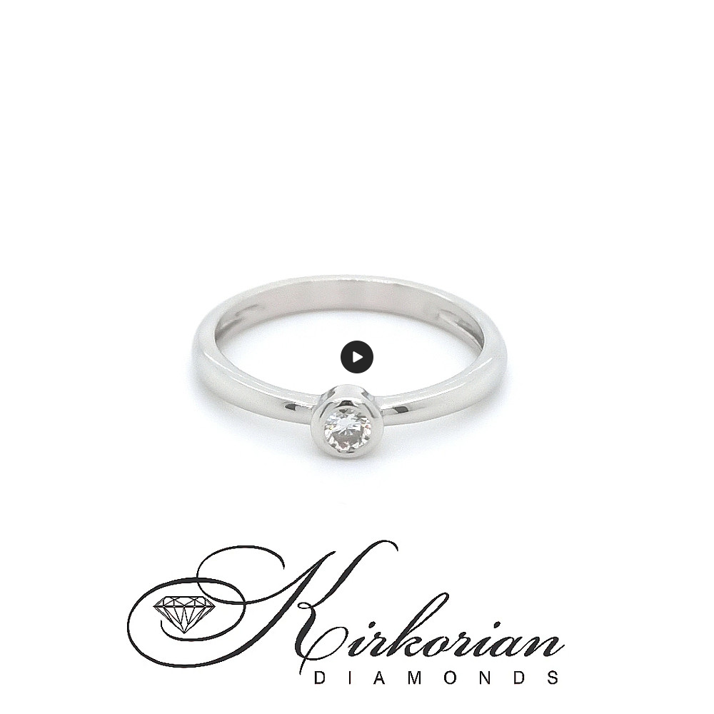 Годежен пръстен бяло злато 14к. с диамант 0.142 карата код:592