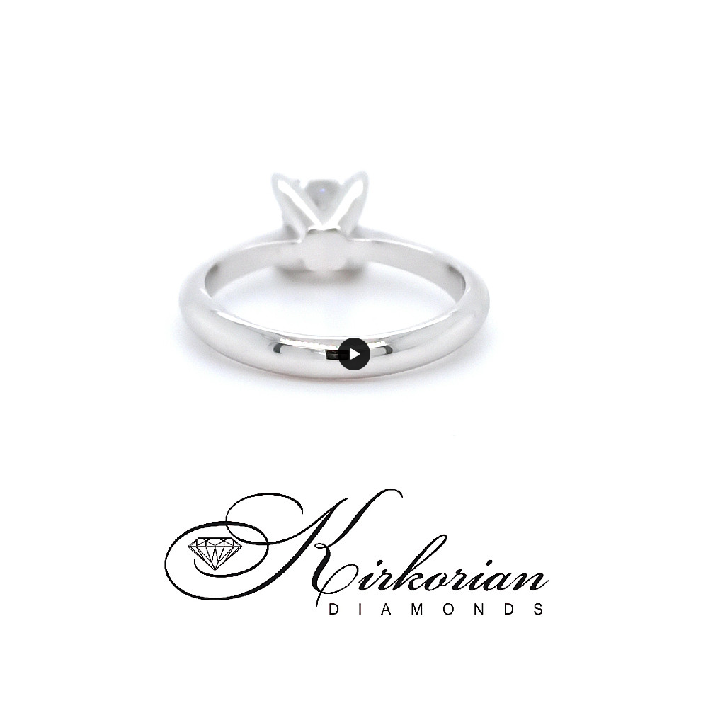 Годежен пръстен 14к. с инвестиционен диамант  1.00 карат принцес GIA код:610
