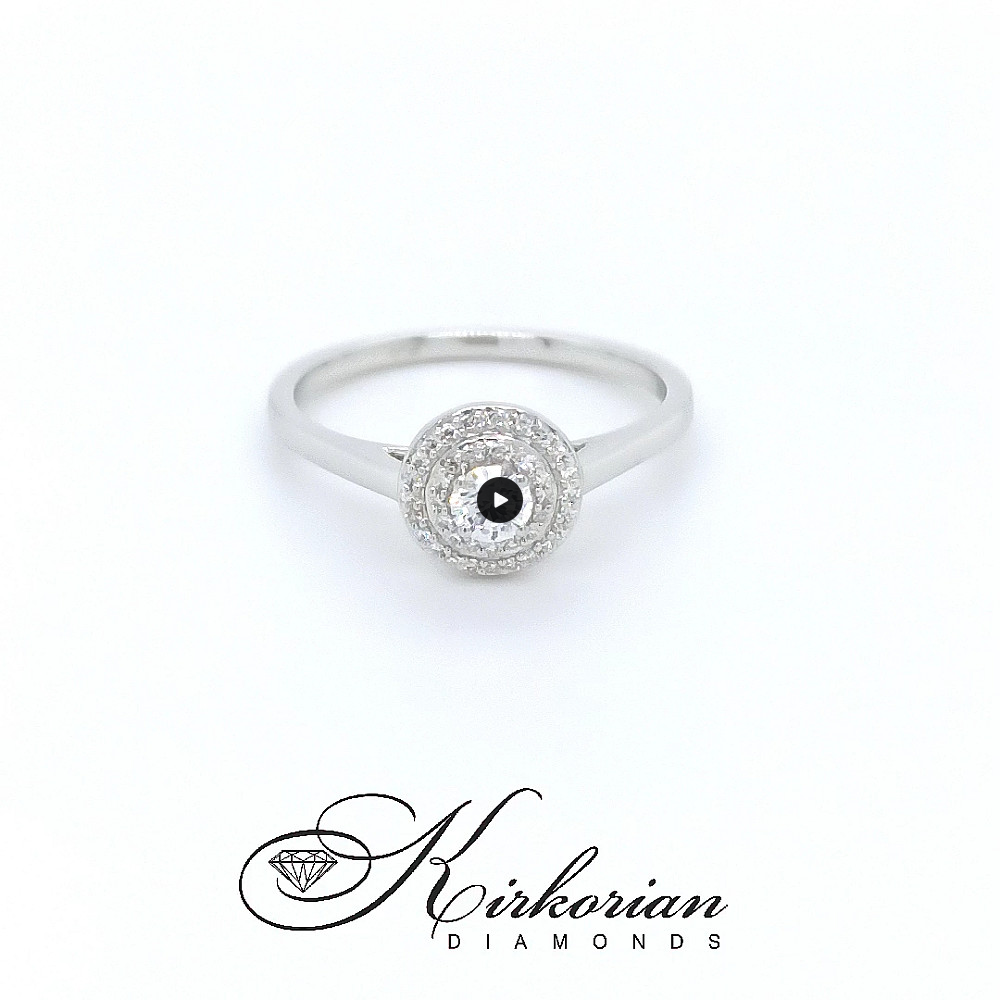 Годежен пръстен 14к. с диаманти 0.22 карата IGI сертификат код:F20