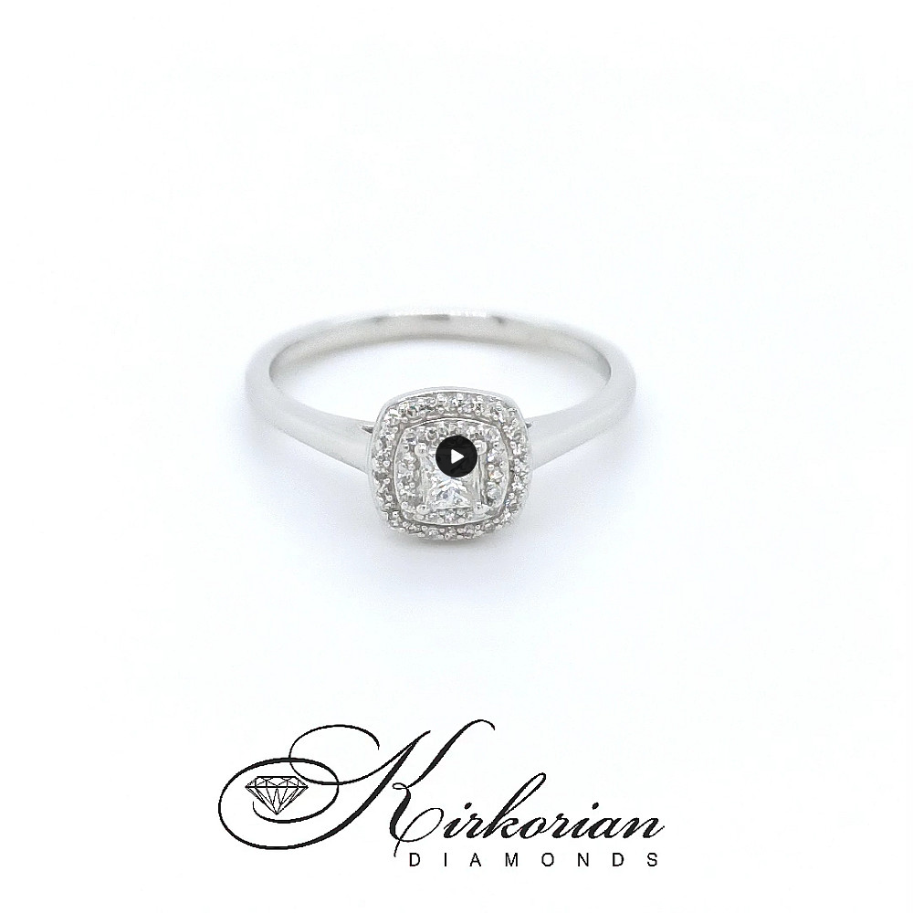 Годежен пръстен 14к. с диаманти 0.22 карата IGI сертификат код:F21