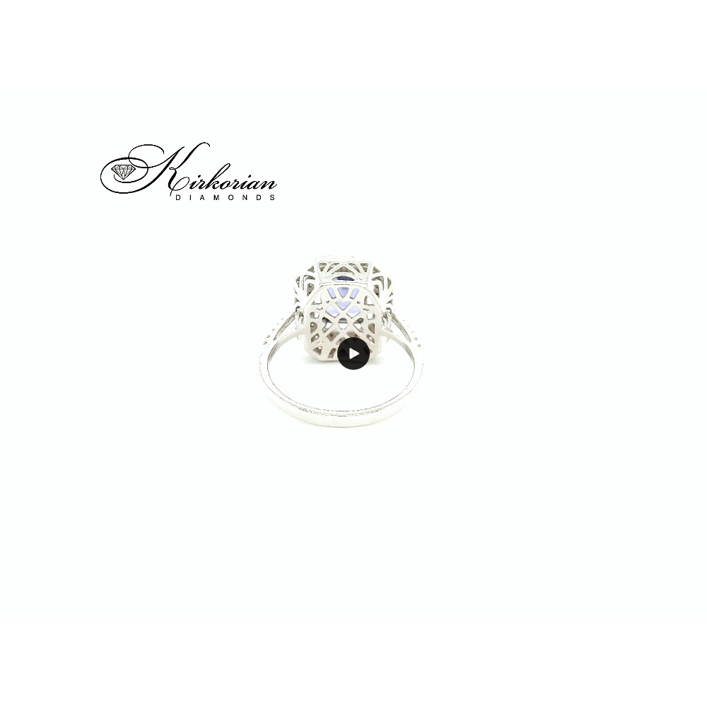 Пръстен от бяло злато 18K с танзанит 1.46ct и диаманти 0.64ct | Размер 54 | Код IT53