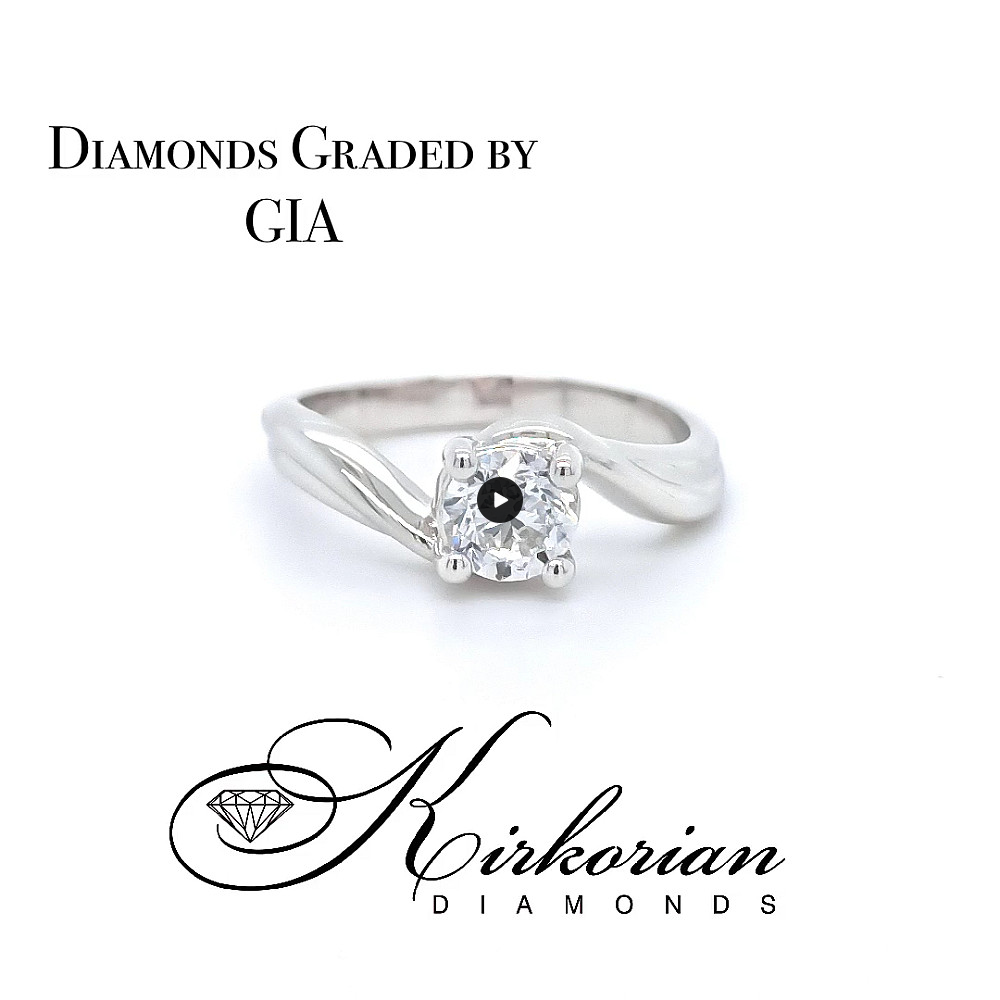 Годежен пръстен 14к. с инвестиционен диамант 1.00 карат  GIA сертификат код; K621
