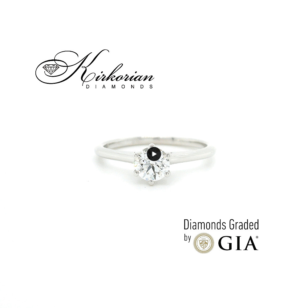 Класически годежен пръстен от бяло злато с диамант 0.50ct GIA – модел K631 Класически годежен пръстен от бяло злато с диамант 0.50ct GIA – модел K631
