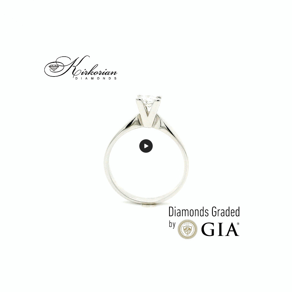 Класически годежен пръстен от бяло злато 18k с диамант 0.30ct GIA сертификат K641 Класически годежен пръстен от бяло злато 18k с диамант 0.30ct GIA сертификат K641
