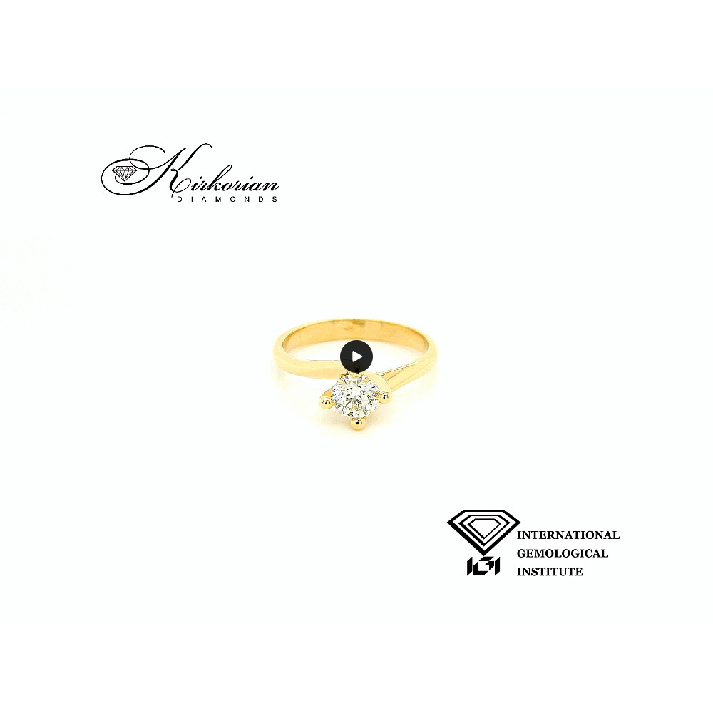 Годежен пръстен от жълто злато 14k с диамант 0.50ct IGI – модел K647B Годежен пръстен от жълто злато 14k с диамант 0.50ct IGI – модел K647B