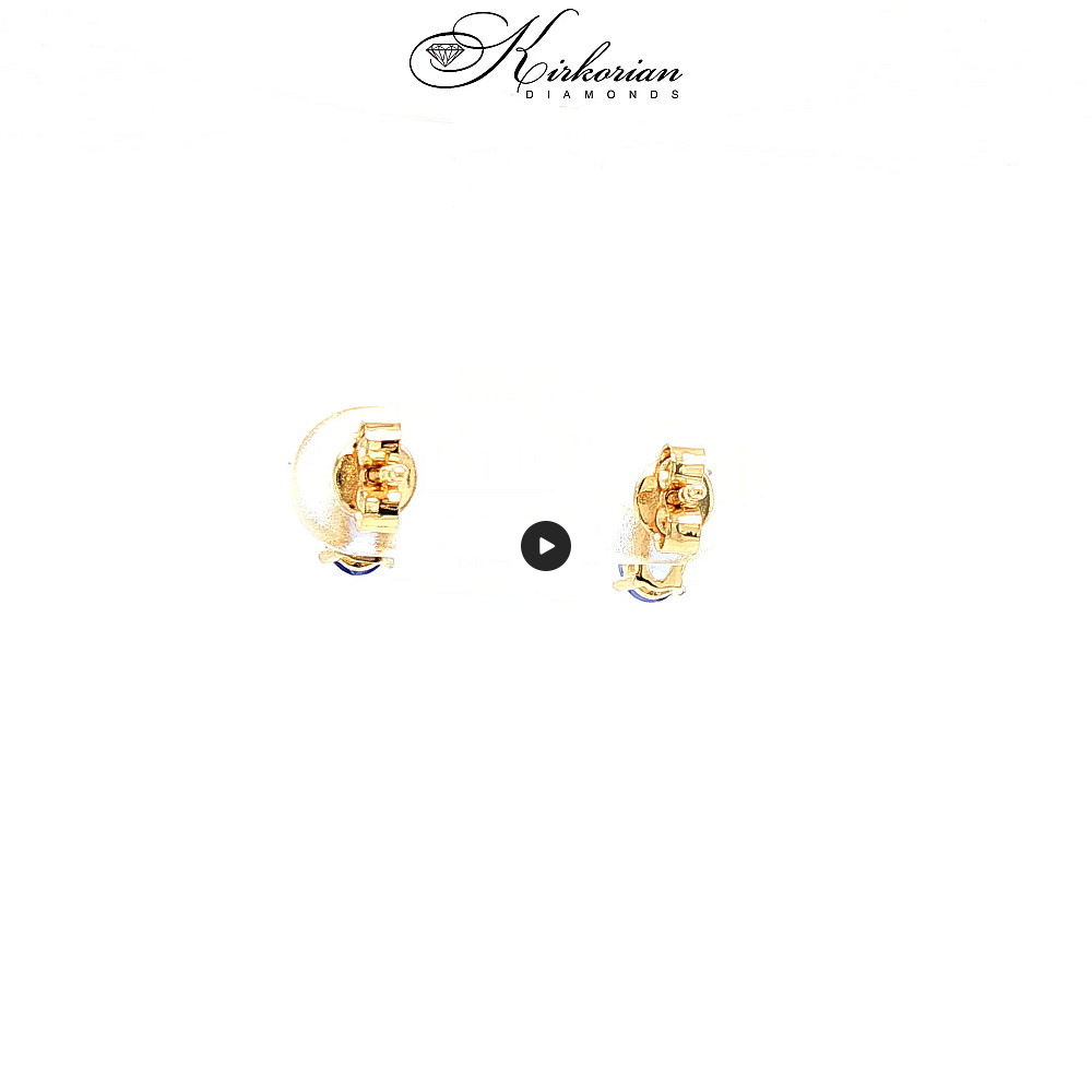 Обеци от жълто злато 14К с танзанит и диаманти 0.029 ct – елегантен дизайн и луксозна изработка Модел: KTZ0001