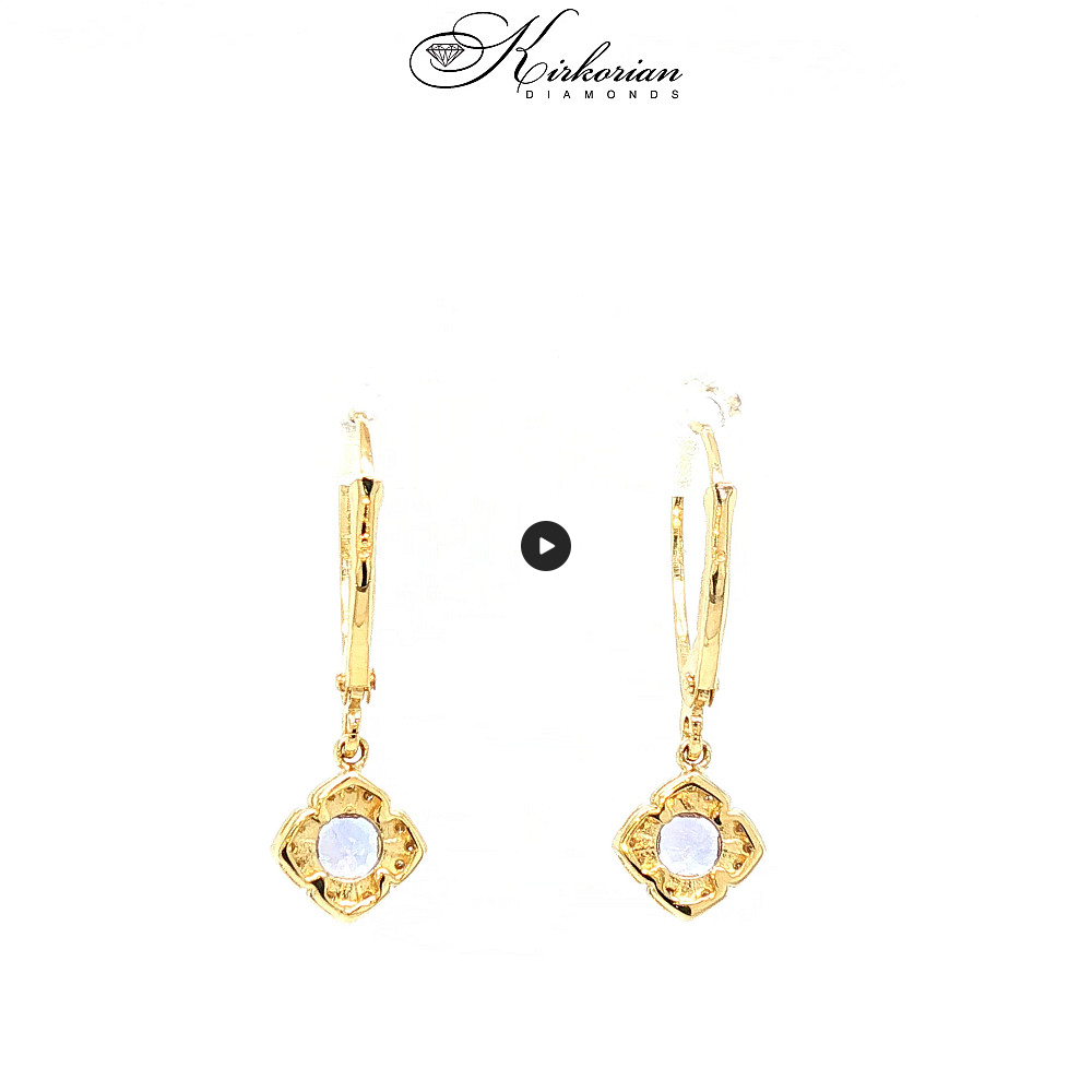 Обеци от жълто злато 14К с танзанит и диаманти – изискан лукс и перфектно съотношение цена-качество