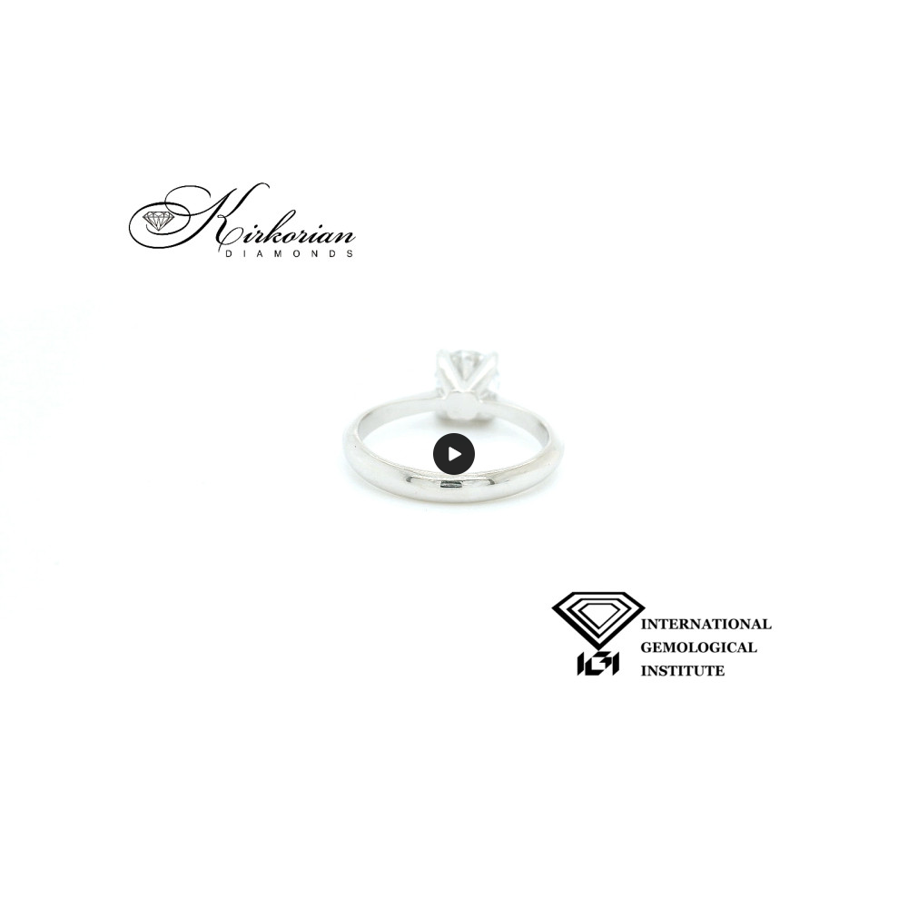 Годежен пръстен с лабораторен диамант 1.06 ct D VVS1 IGI сертификат – бяло злато 14К