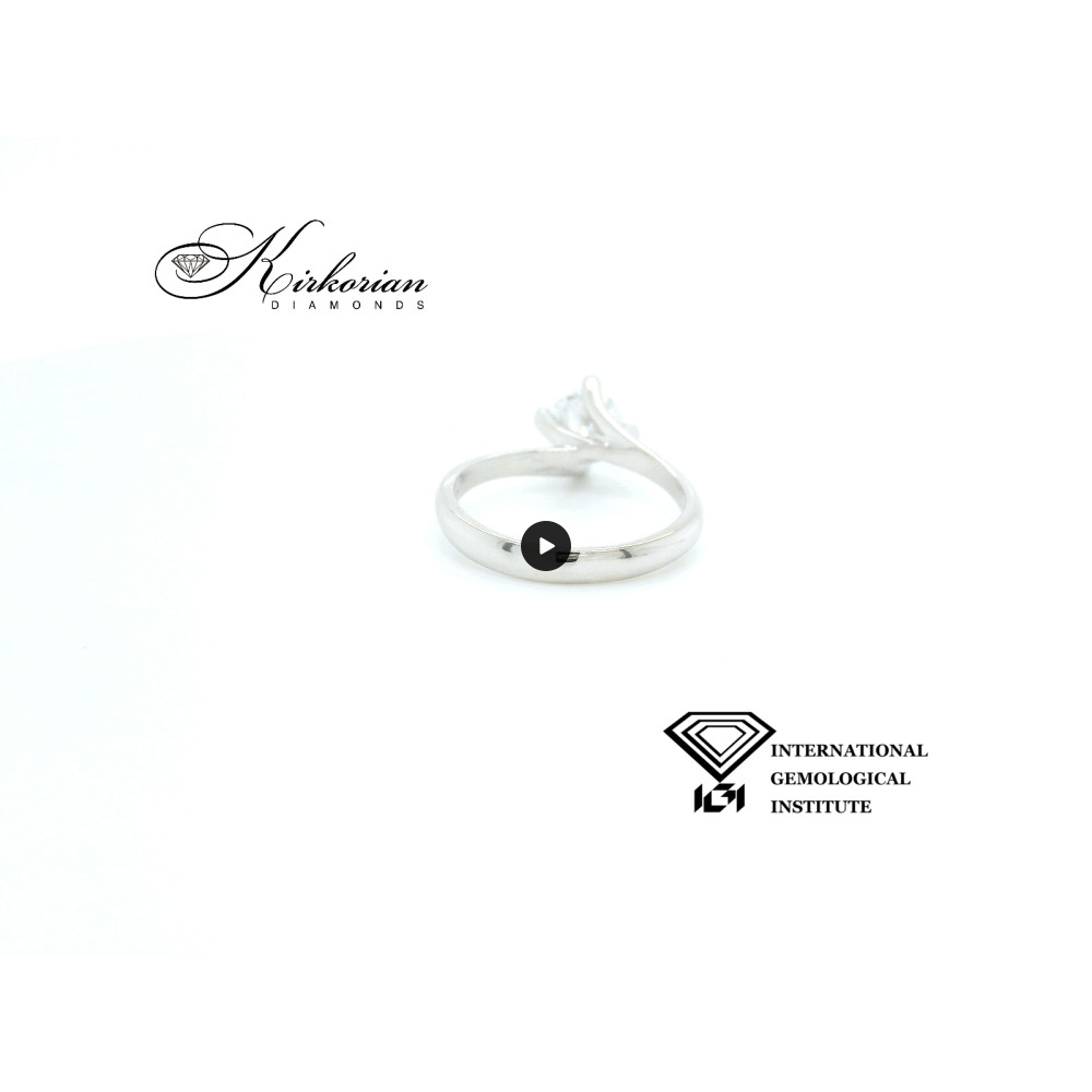 Годежен пръстен с лабораторен диамант 1.05 ct D-VVS1 IGI сертификат – бяло злато 14К