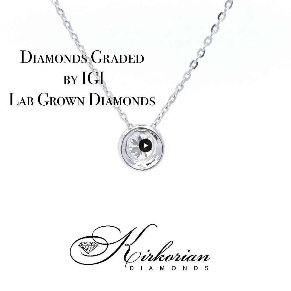 Колие от бяло злато 18k с Lab Grown диамант 0.65ct – IGI сертификат | Модел LGSJP31595 Колие от бяло злато 18k с Lab Grown диамант 0.65ct – IGI сертификат | Модел LGSJP31595