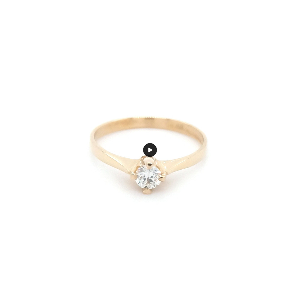 Годежен пръстен от бяло злато 14К с диамант 0.23 ct – модел RB1474