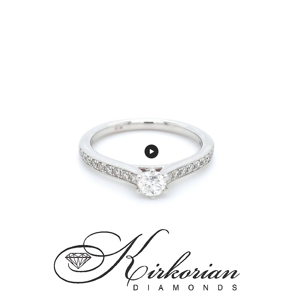 Годежен пръстен бяло злато 14к. с диаманти 0.38 карата код:RB25