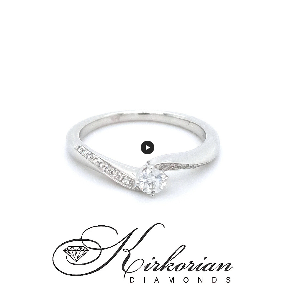 Годежен пръстен бяло злато 14к. с диаманти 0.26 карата код:RB31
