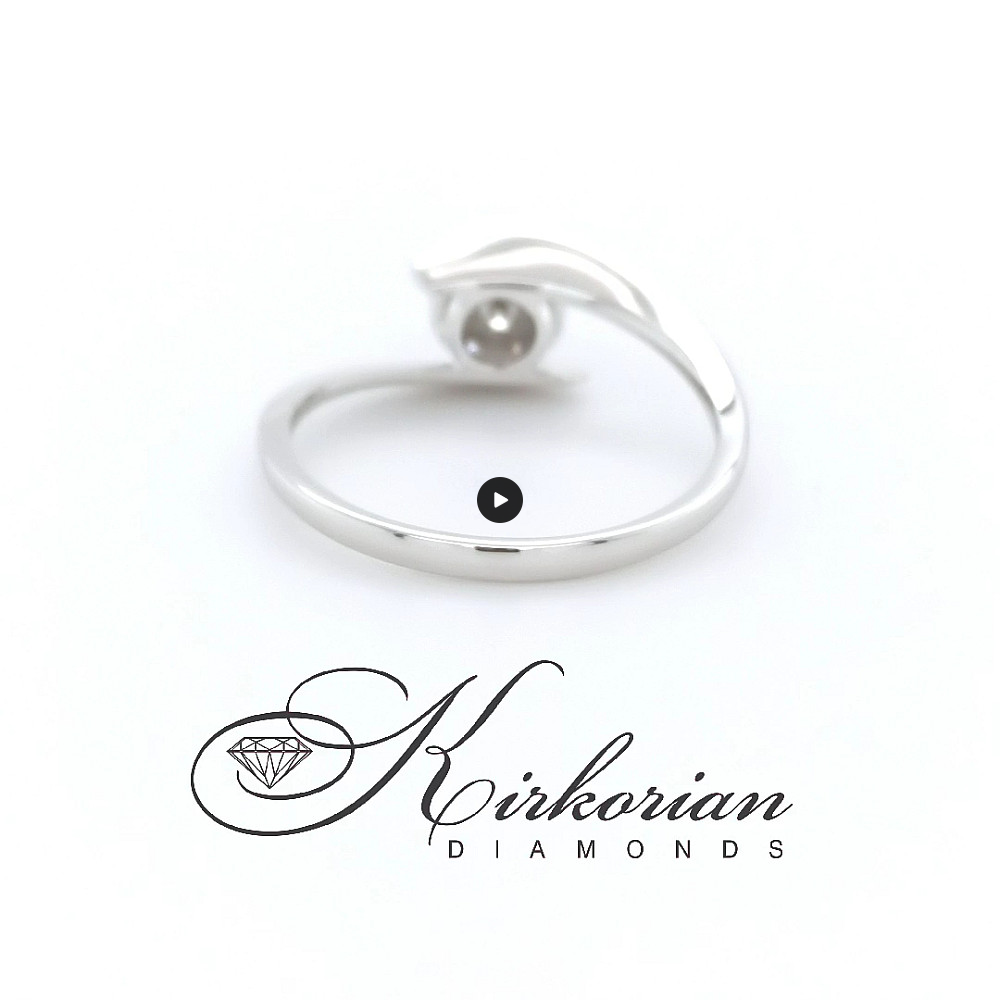 Годежен пръстен от бяло злато 18К с диаманти 0.22 ct KD сертификат код RN145B Изгодна цена