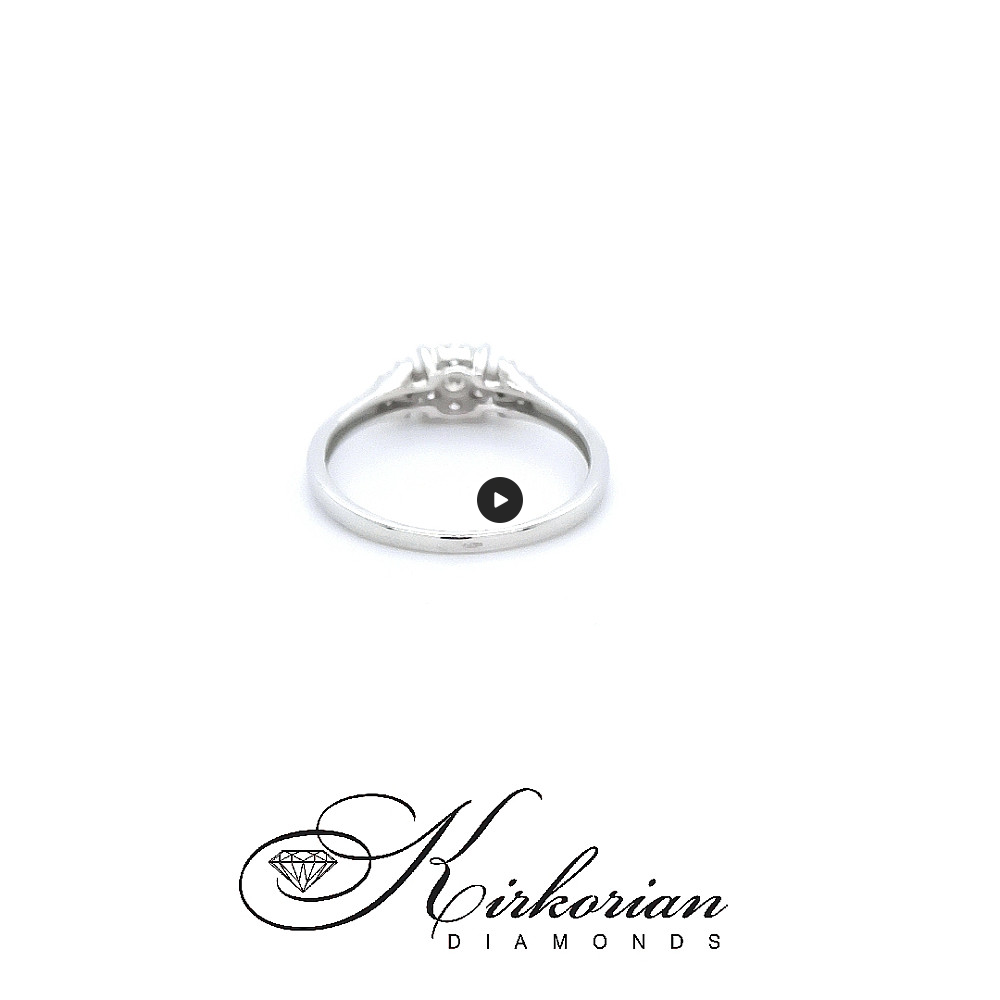 Годежен пръстен бяло злато 14к. с диаманти 0.20 карата код:RN15