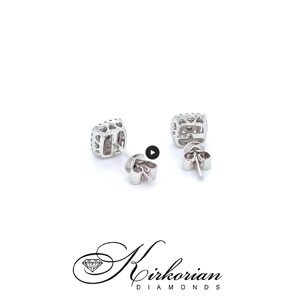 Обеци от бяло злато 14К с диаманти 0.38 ct – лукс и изящество, код RN156