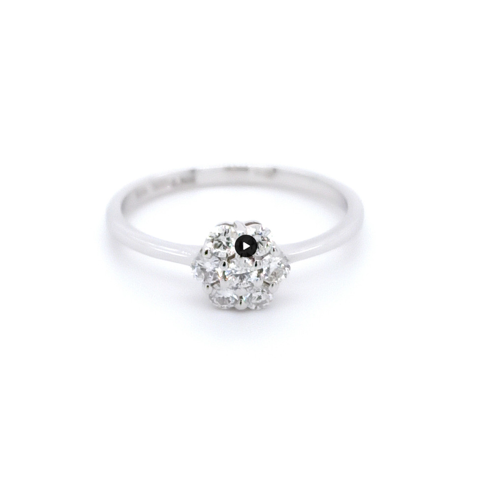 Годежен пръстен бяло злато 14к. с диаманти 0.305 карата код:RN17