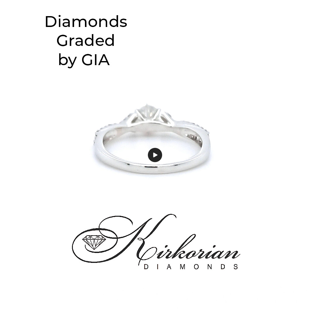 Годежен пръстен с диамант 0.46ct GIA бяло злато 18k – модел RN181B Годежен пръстен с диамант 0.46ct GIA бяло злато 18k – модел RN181B