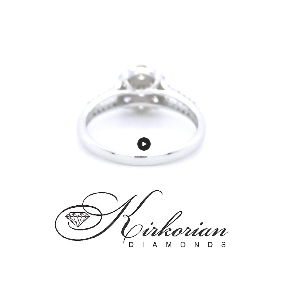 Годежен пръстен бяло злато 18к.  диаманти 0.75 карата код:RN222