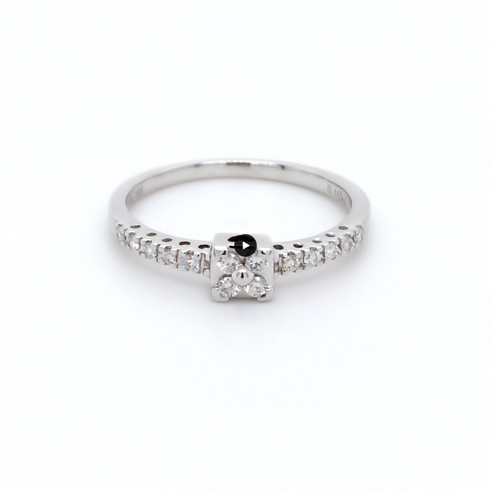 Годежен пръстен 14к. с диамант 0.16 карата код:RN26