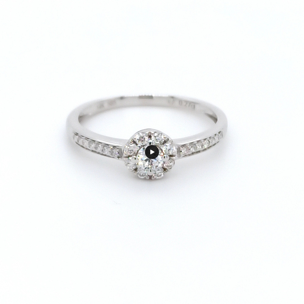 годежен пръстен 14к. с диаманти 0.27 карата код:RN34