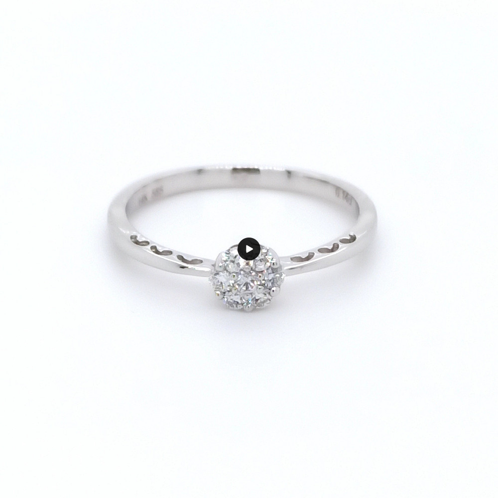 Годежен пръстен 18к. с диаманти 0.17 карата код:RN37
