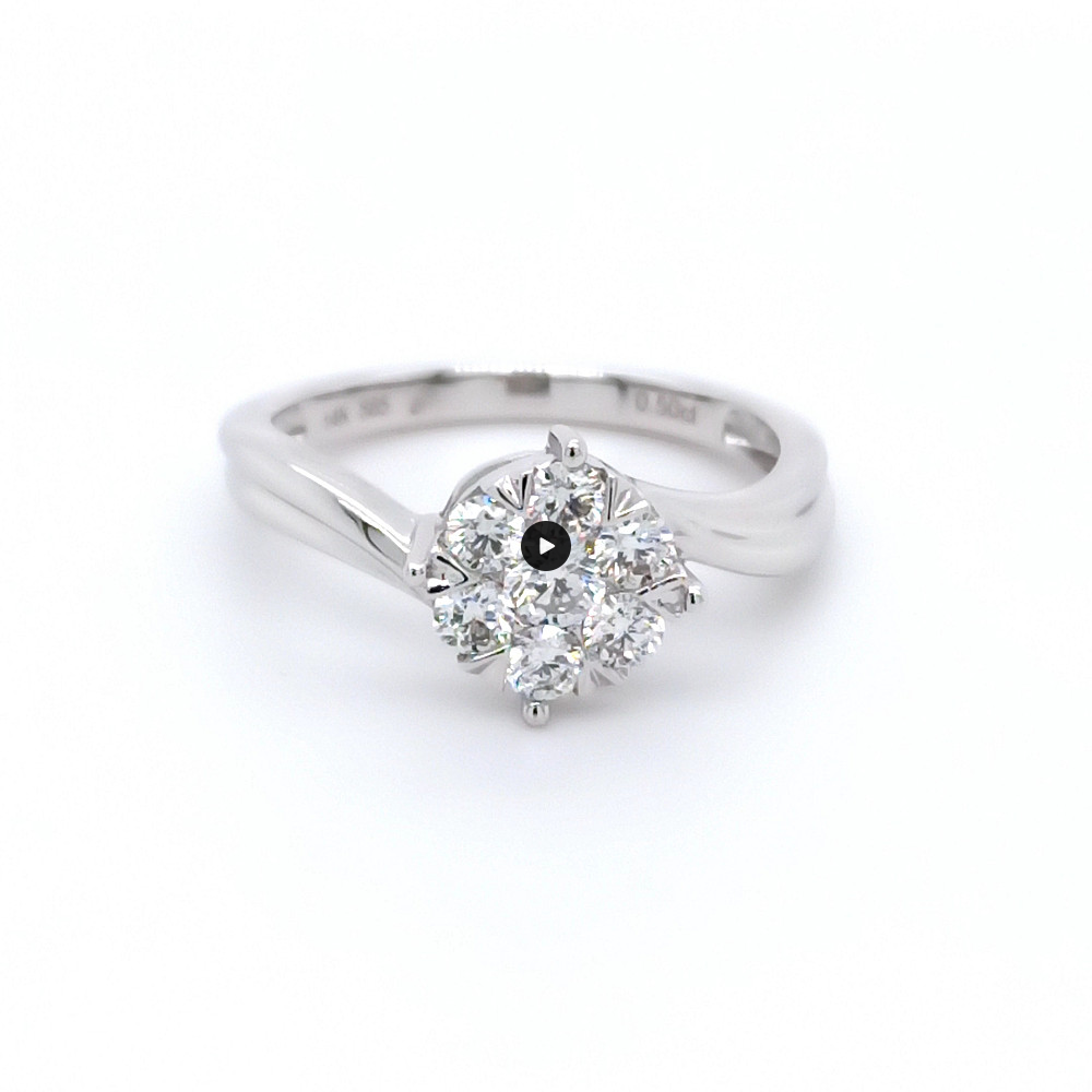 Годежен пръстен 18к. с диаманти 0.50 карата код:RN79B