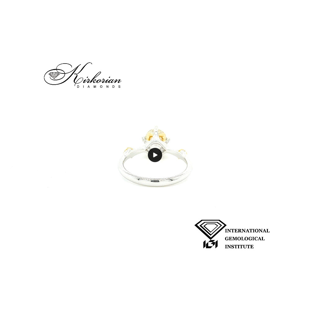 Годежен пръстен от бяло и жълто злато 18K с диамант 1.06ct IGI | Общ карат 1.18ct | Размер 53 | Топ цена Годежен пръстен от бяло и жълто злато 18K с диамант 1.06ct IGI | Общ карат 1.18ct | Размер 53 | Топ цена
