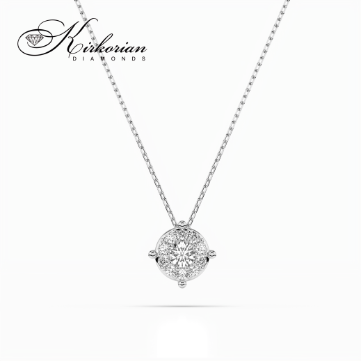 Колие с диаманти 0.18ct от бяло злато 18К – Код: 10410001