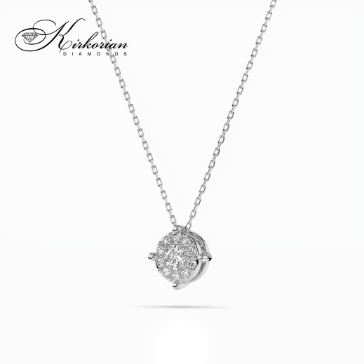 Колие с диаманти 0.18ct от бяло злато 18К – Код: 10410001