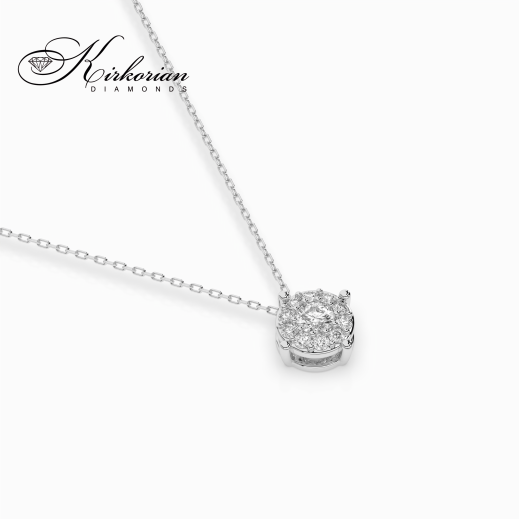 Колие с диаманти 0.18ct от бяло злато 18К – Код: 10410001