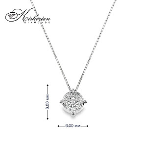 Колие с диаманти 0.18ct от бяло злато 18К – Код: 10410001