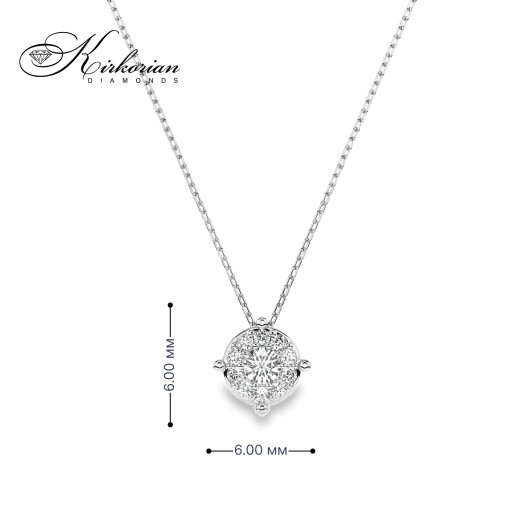 Колие с диаманти 0.18ct от бяло злато 18К – Код: 10410001