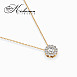 Колие жълто злато 18К с диаманти 0.20 ct – код: 10410044G