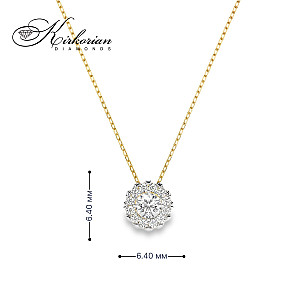 Колие жълто злато 18К с диаманти 0.20 ct – код: 10410044G