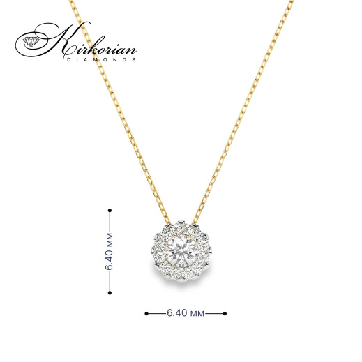 Колие жълто злато 18К с диаманти 0.20 ct – код: 10410044G