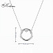 Колие от бяло злато 18К с естествен диамант 0.03 ct – код 10410056B | Луксозна опаковка и сертификат KD