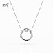Колие от бяло злато 18К с естествен диамант 0.03 ct – код 10410056B | Луксозна опаковка и сертификат KD