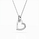 Колие сърце от бяло злато 18К с диаманти 0.18ct | Код: 104-10058 Колие сърце от бяло злато 18К с диаманти 0.18ct | Код: 104-10058
