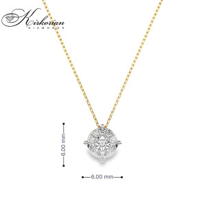 Златно колие с диаманти 0.18 ct – 18К жълто злато | KD