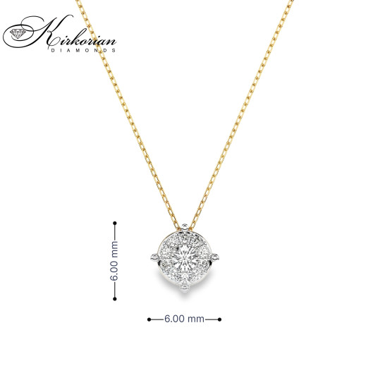 Златно колие с диаманти 0.18 ct – 18К жълто злато | KD