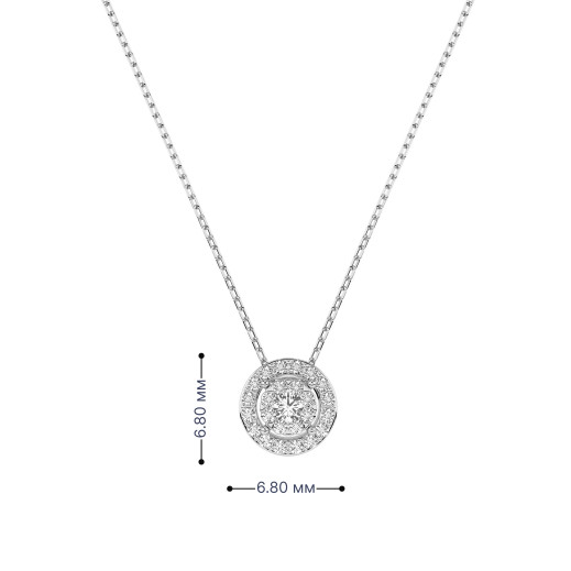 Луксозно колие 10410002-25 от бяло злато 18K с диаманти 0.18ct – съвършена елегантност Луксозно колие 10410002-25 от бяло злато 18K с диаманти 0.18ct – съвършена елегантност