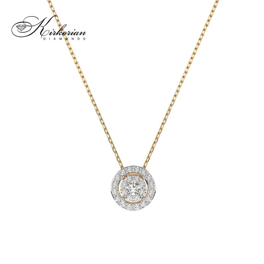 Луксозно колие от жълто злато 18k с диаманти 0.14ct – KD сертификат | Код: 10410002-2G Луксозно колие от жълто злато 18k с диаманти 0.14ct – KD сертификат | Код: 10410002-2G