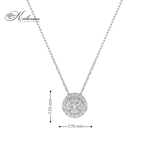 Елегантно колие 10410002-30 от бяло злато 18K с диаманти 0.24ct – лукс и изящество в едно