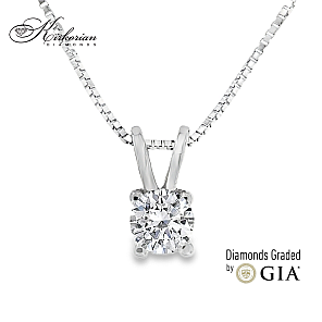 Колие 14к. с диамант 0.50 карата GIA сертификат код:K601B